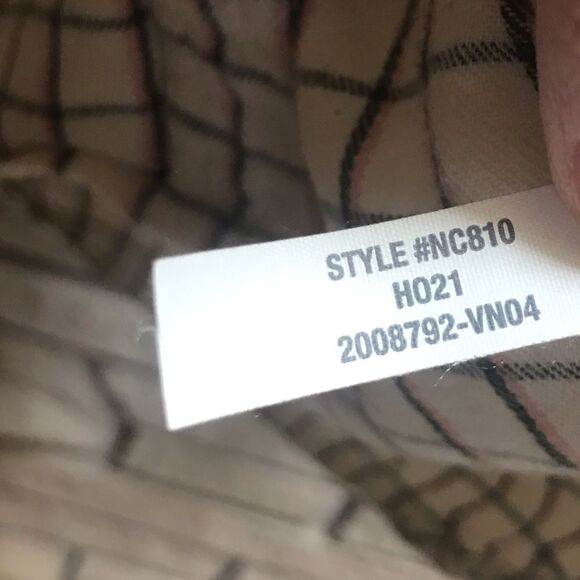 Madewell Flannel Classic Ex-Boyfriend Shirt in Windowpane Cream Forest XL - Picture 8 of 13